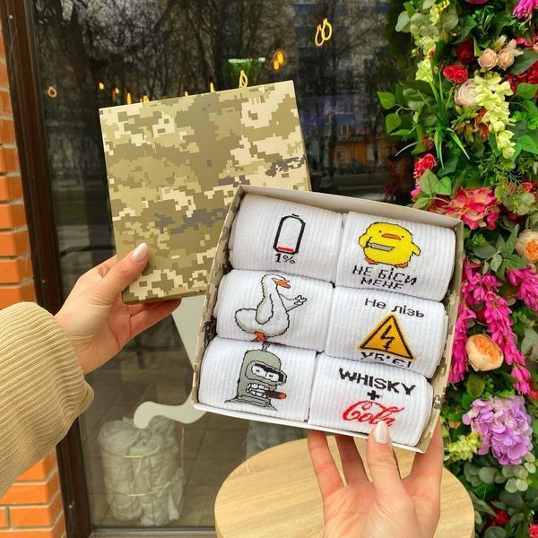 Бокс мужских носков 40-45 на 6 пар в подарочной коробке ч6бокс080 фото