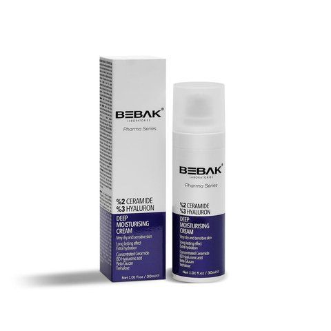 Глибокозволожуючий крем для обличчя з церамідами та гіалуроном Bebak Pharma, 30 мл 241001 фото