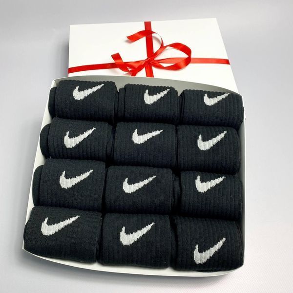 Бокс жіночих високих шкарпеток Nike 36-41 на 12 пар у подарунковій коробці Ж12бренд1 фото