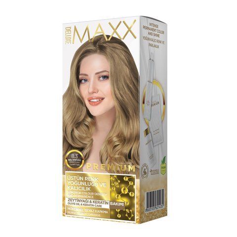 Фарба для волосся MAXX Deluxe 8.3 Медова піна, 50 мл + 50 мл + 10 мл 302311 фото