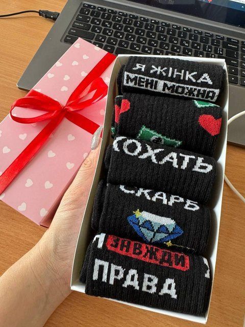 Набор женских носков 5 пар 36-41 в подарочной коробке. ж5бокс0163 фото